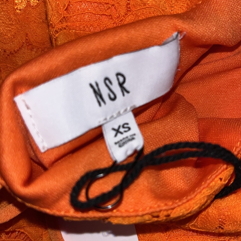 Orange Lace Slip Dress - Picture 3 of 3